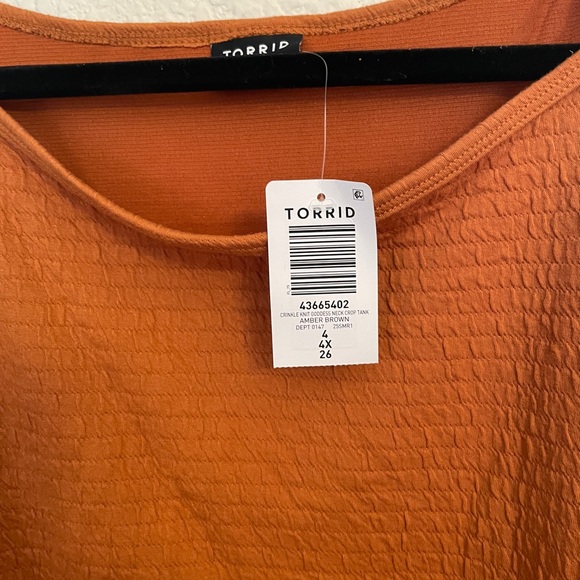 NWT TORRID Goddess Neck Crop Tank - AMBER BROWN - Picture 8 of 10